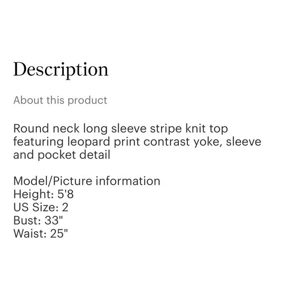 LOVELY MELODY - THE SENY STRIPE TOP NWOT - Picture 4 of 4